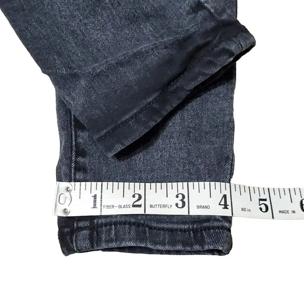 Jessica Simpson Girls Sz 10 Mid-Rise Emma Destructed Skinny Jeans Black Wash
